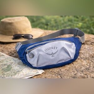 NEW With Tags OSPREY Waist/Shoulder Bag in Blue and Gray